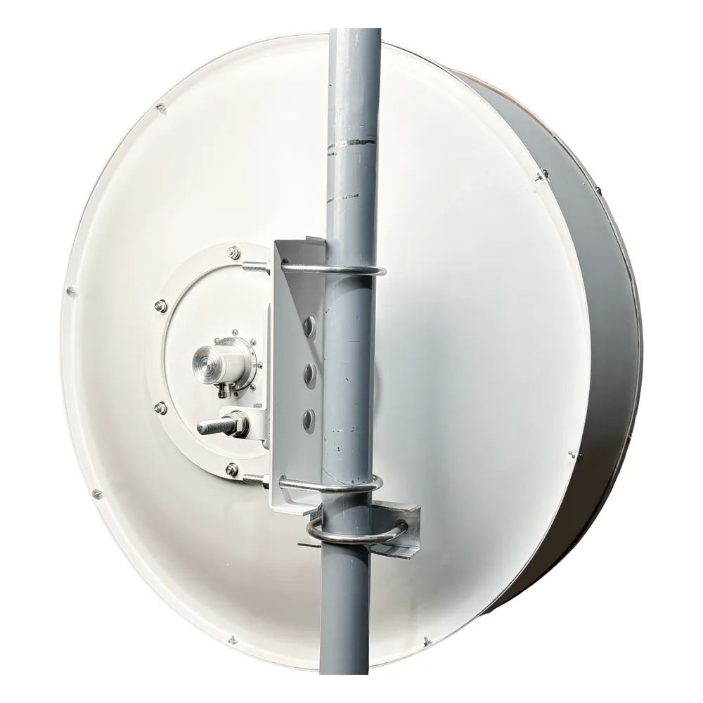 1 Antena Direccional Dual-Polaridad MLO Alto Rendimiento / diámetro  de 39.6 cm / 4.9-7.2 GHz / Ganancia 27 dBi / SLANT de 45 ° o 90 °  / Conector N-Hembra / Montaje, jumpers y radomo incluidos. – vista 5