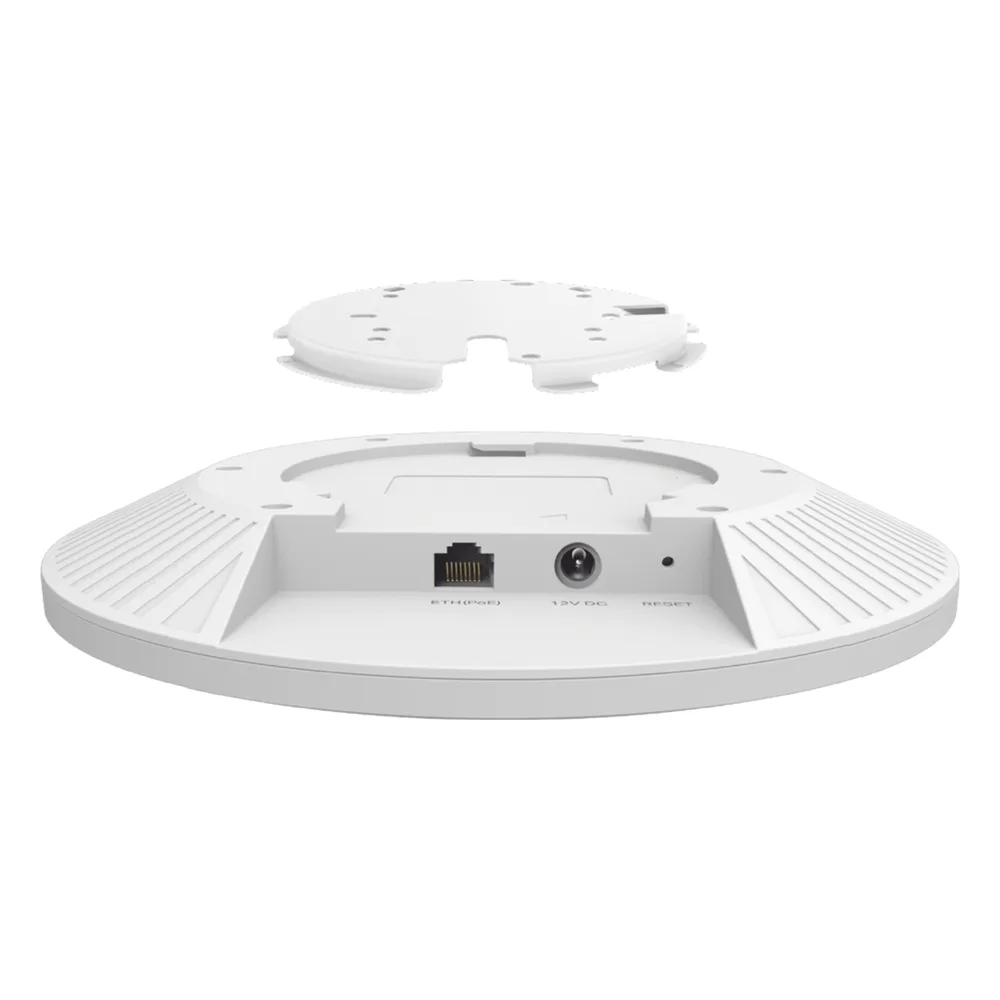 Access Point Wi-Fi 6 / AX6000 Dual-Band 8-Stream / Montaje en Techo / 4804 Mbps en 5 GHz + 1148 Mbps en 2.4 GHz / Puerto 2.5G PoE / 160 MHz, MU-MIMO, OFDMA, 1024-QAM / Gestión Cloud Omada SDN – vista 3