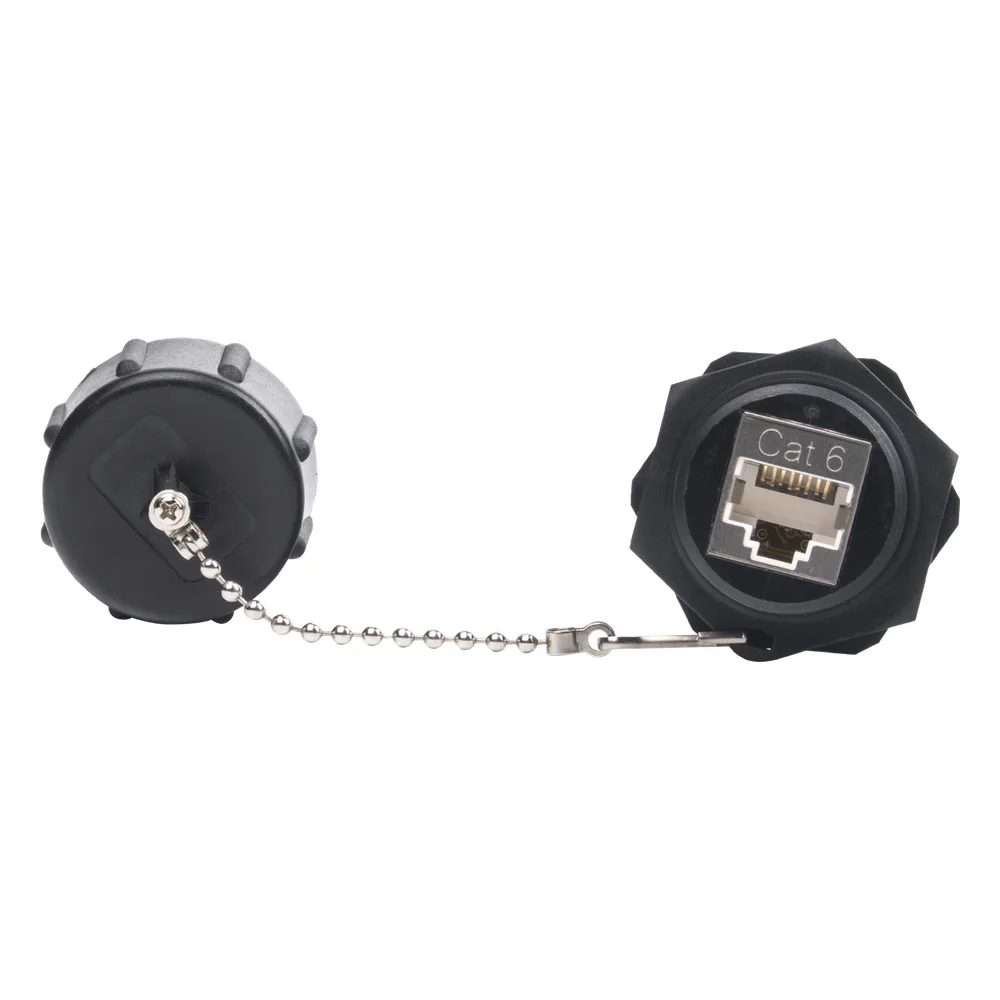 Acoplador Industrial RJ45-RJ45 Categoría 6 Blindado IP67 (Waterproof)