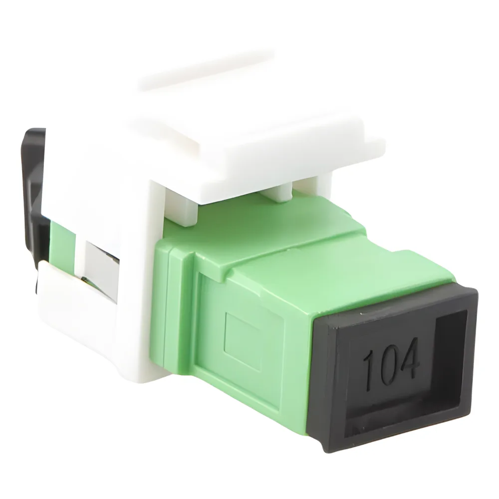 Acoplador Keystone de Fibra Óptica Monomodo SC/APC Simplex a SC/APC – vista 5