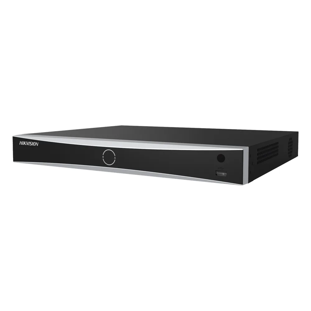 (ACUSENSE / Evita Falsas Alarmas) NVR 12 Megapixel (4K) / Reconocimiento Facial / 8 Canales IP / Base de Datos / 8 Puertos PoE+ / 2 Bahías de Disco Duro /  Switch PoE 300 mts Modo Extendido