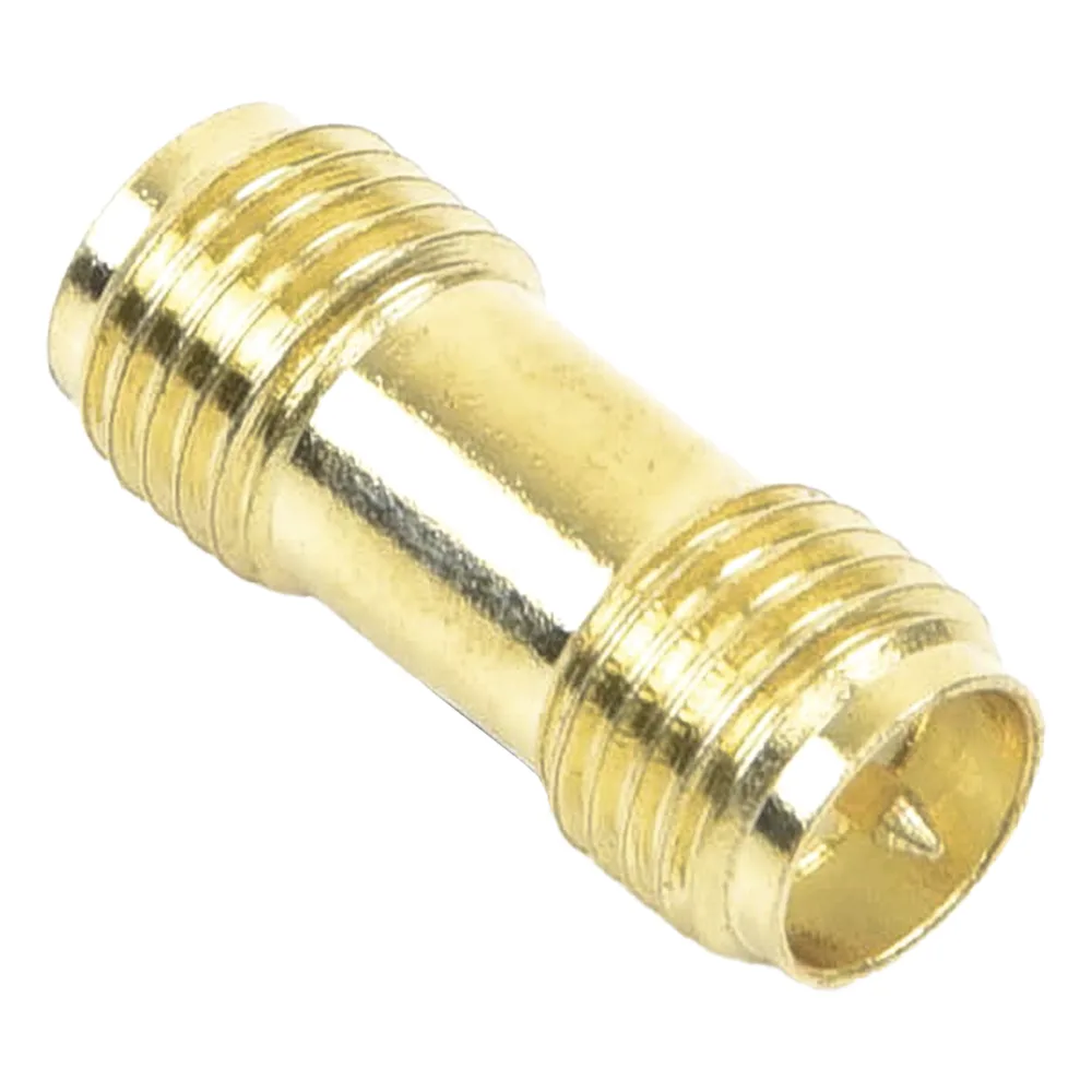 Adaptador Barril de SMA Hembra Inverso a SMA Hembra Inverso, Oro/ Oro/ Teflón, – vista 3