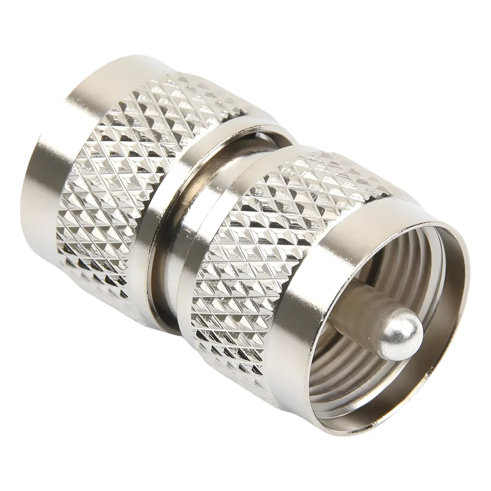 Adaptador Barril en Línea, de Conector UHF Macho (PL-259) a UHF Macho (PL-259), Níquel/ Plata/ Teflón. – vista 4