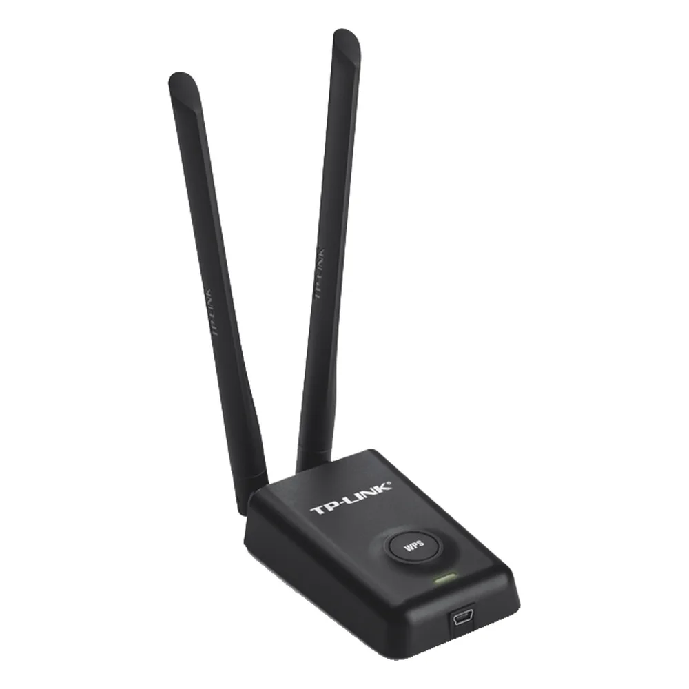 Adaptador de alta potencia USB  inalámbrico/ WiFi N 300 Mbps / Frecuencia de 2.4 GHz / 2 Antenas Externas de 5 dBi / Compatibilidad Windows y Linux