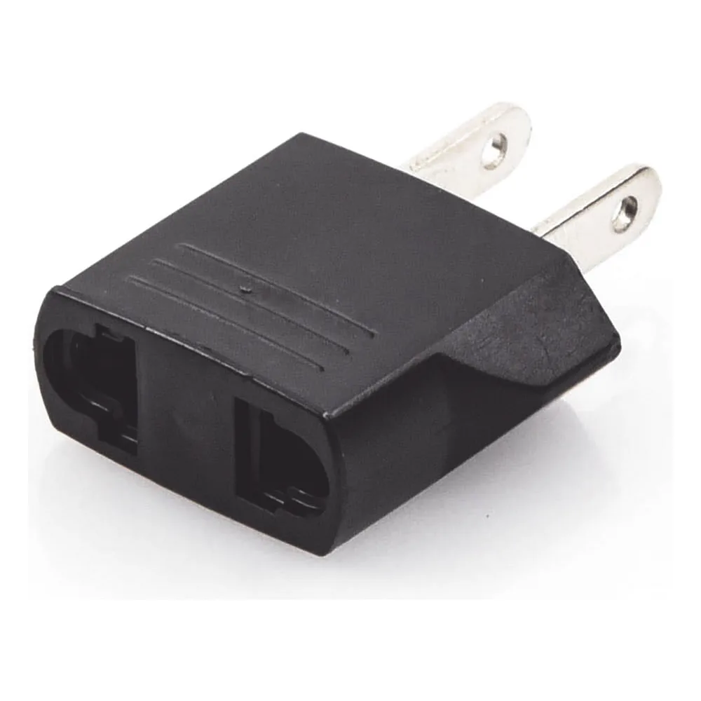 Adaptador de enchufe europea a americano, Calidad PREMIUM @ 6 A ; 110 - 250 Vca – vista 4
