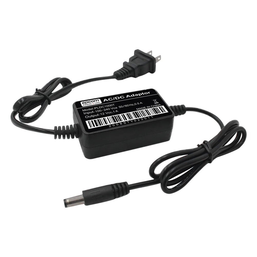 Adaptador de Pared de 12Vcc @ 1 A con cable y clavija Nema 1-15 / 0.5 metros a la toma de alimentación / 0.5 metros a la conexión del dispositivo – vista 3