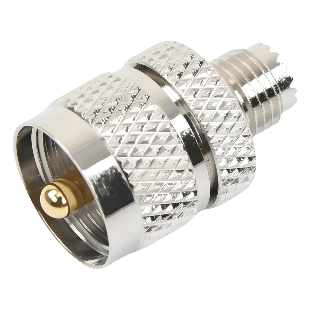 Adaptador en Línea de Conector Mini UHF Hembra a UHF Macho (PL-259), Níquel/ Oro/ Teflón. – vista 3