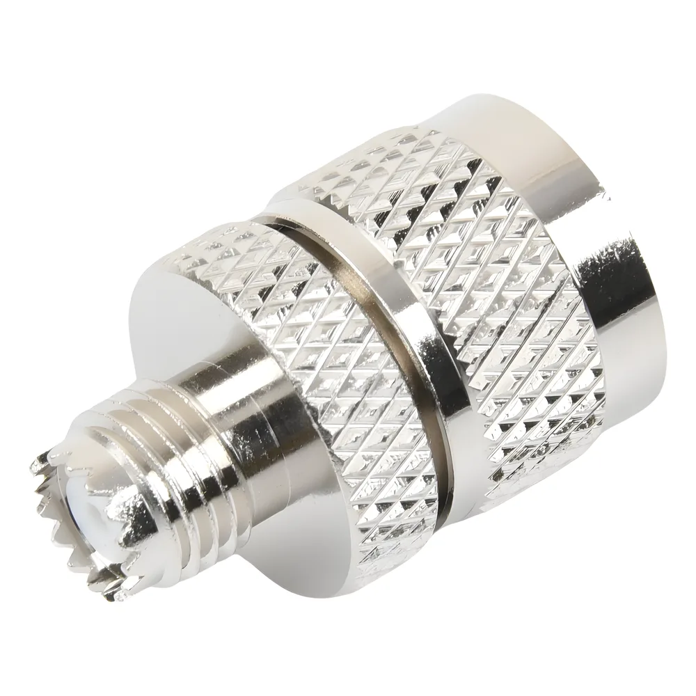 Adaptador en Línea de Conector Mini UHF Hembra a UHF Macho (PL-259), Níquel/ Oro/ Teflón. – vista 5