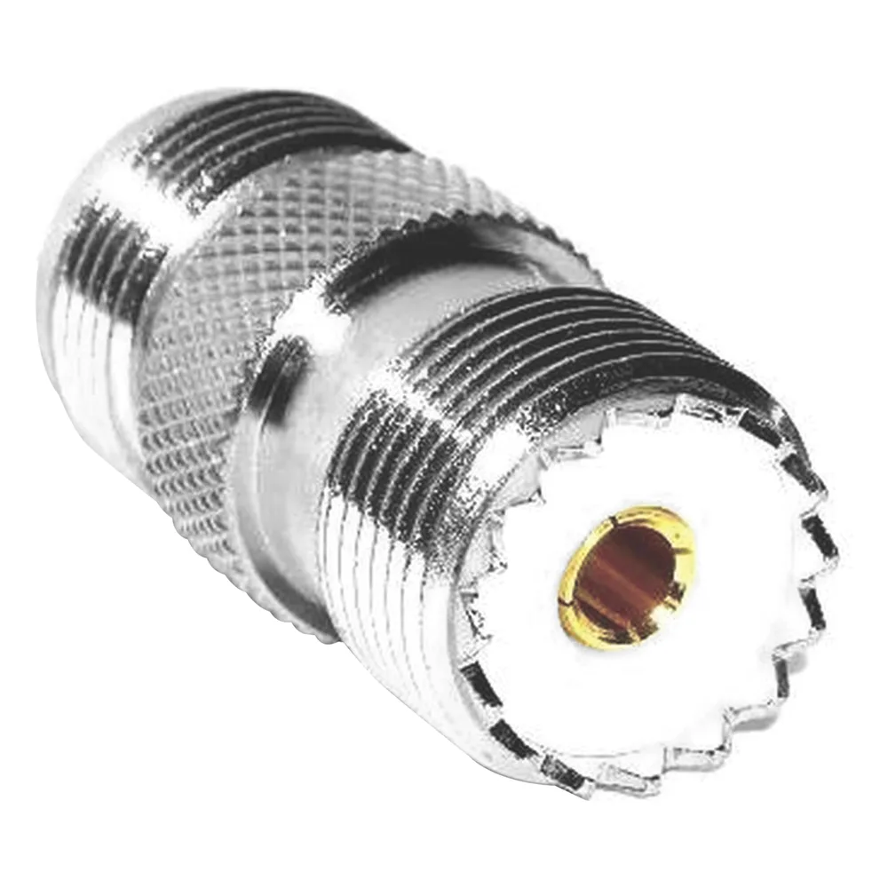 Adaptador en Línea de Conector N Hembra a UHF Hembra (SO-239), Plata/ Oro/ Teflón. – vista 2