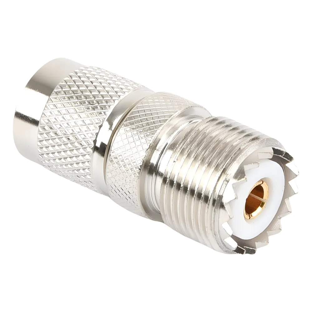 Adaptador en Línea de Conector TNC Macho a Conector UHF Hembra (SO-239), Níquel/ Oro/ Teflón. – vista 3