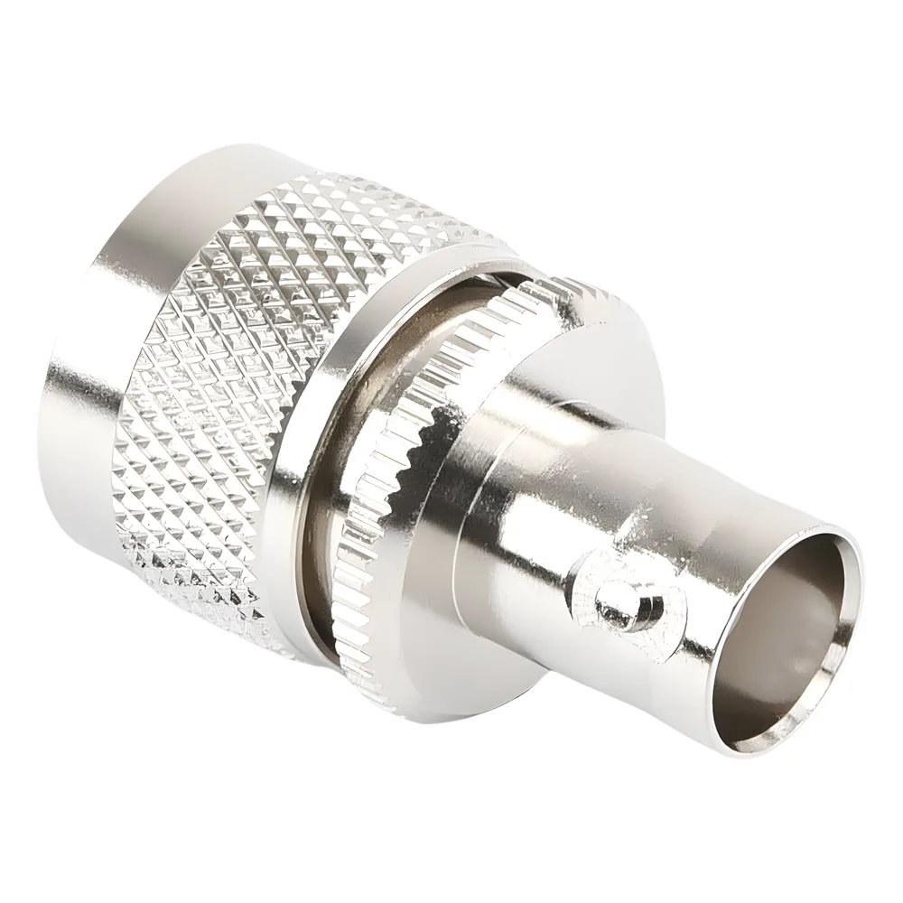Adaptador en Línea para 50 Ohm, Conector BNC Hembra-UHF Macho (PL-259), Níquel/ Plata/ Delrin. – vista 3