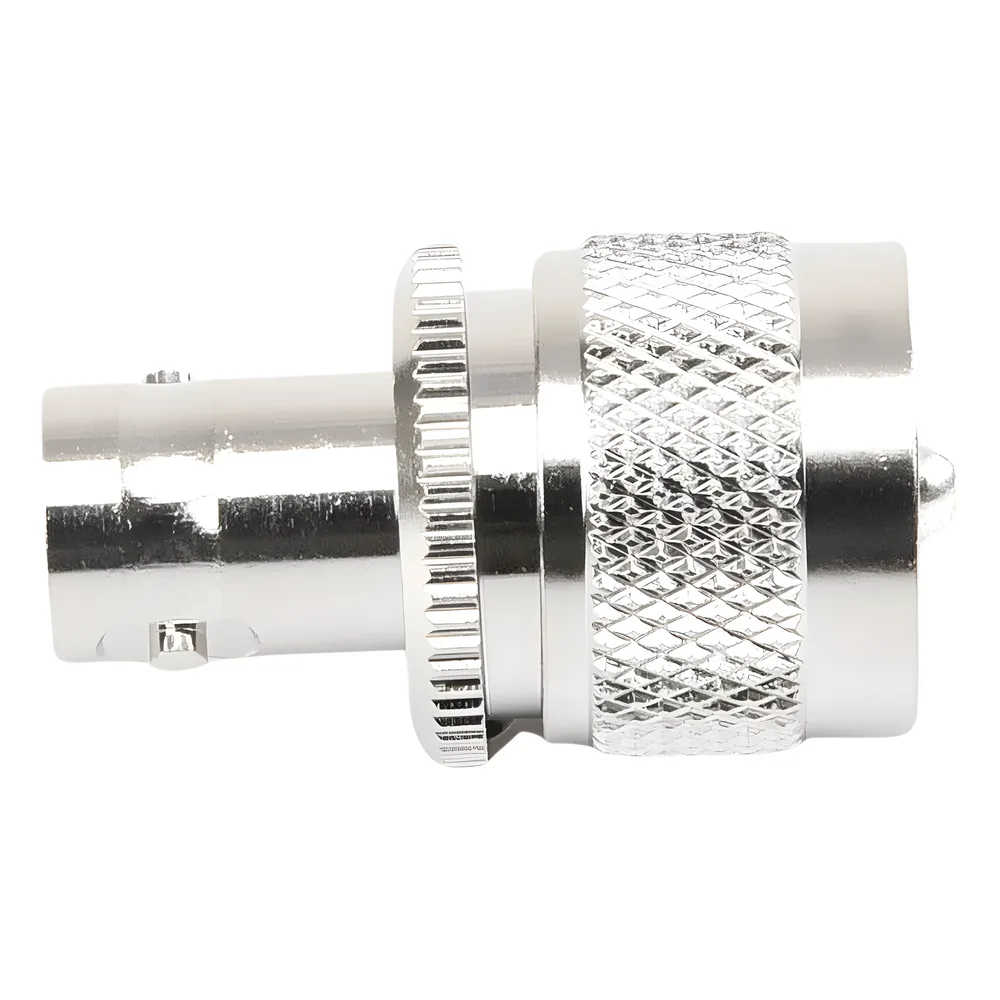 Adaptador en Línea para 50 Ohm, Conector BNC Hembra-UHF Macho (PL-259), Níquel/ Plata/ Delrin. – vista 5
