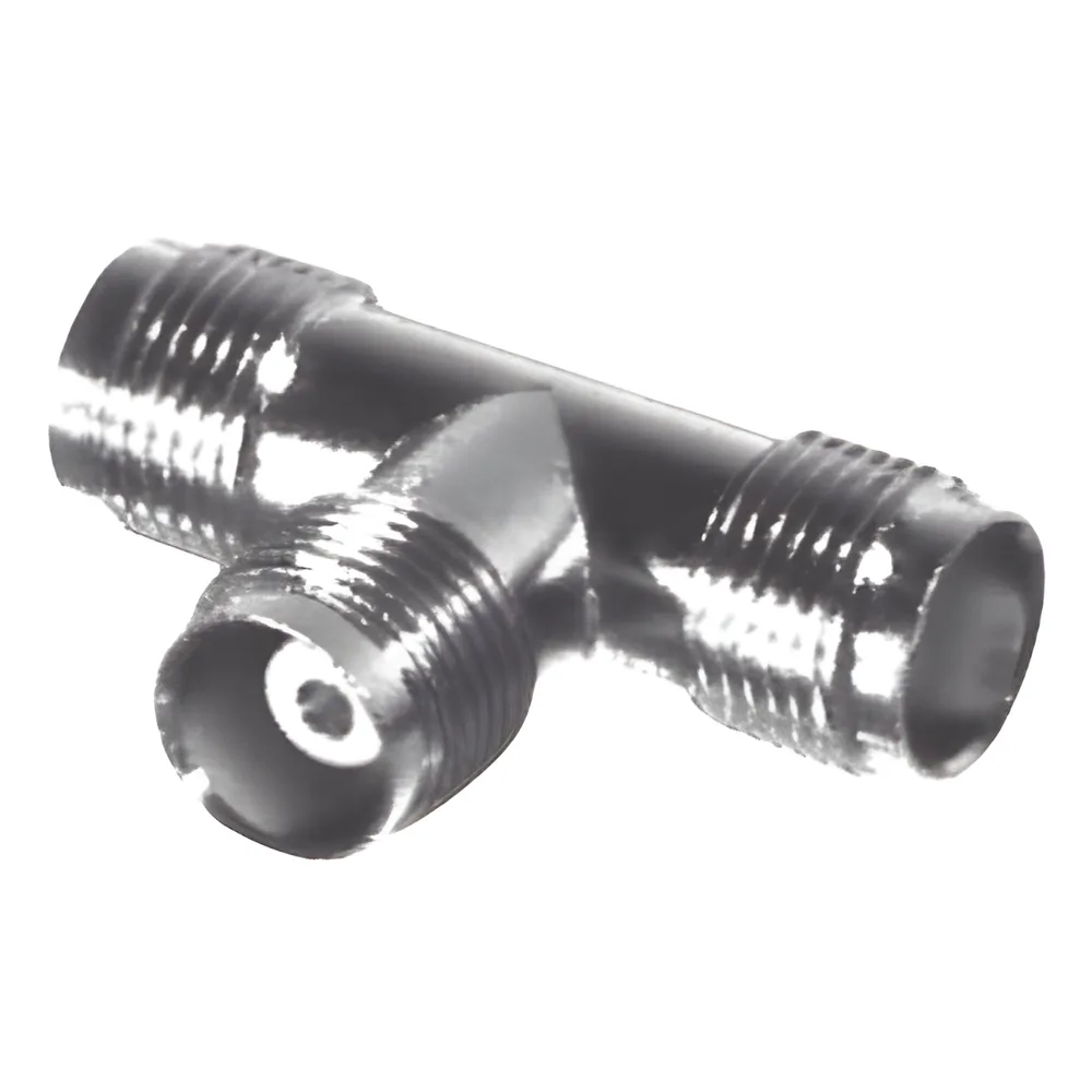Adaptador en T, de Conector TNC Hembra a Doble TNC Hembra, Níquel/ Oro/ Teflón.