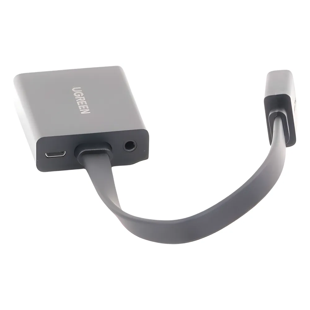 Adaptador HDMI a VGA / Resolución 1080P / Audio 3.5mm / Con Puerto Micro USB para Alimentación / Plug & Play / No Requiere Controlador / ABS / Flexible y Duradero – vista 2