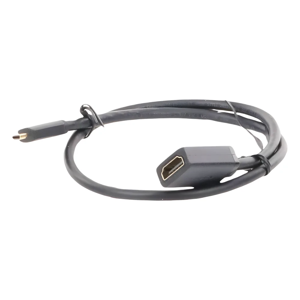 Adaptador Micro HDMI a HDMI (HDMI Tipo D) / 18Gbps / 4K@60Hz / HDR / Tecnología 3D / ARC / Carcasa PC+ABS / HDCP / Longitud de 22 cm (8.66 pulgadas) – vista 3