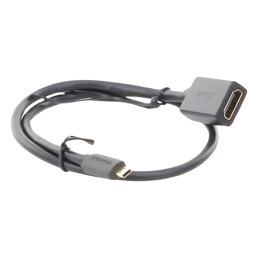 Adaptador Micro HDMI a HDMI (HDMI Tipo D) / 18Gbps / 4K@60Hz / HDR / Tecnología 3D / ARC / Carcasa PC+ABS / HDCP / Longitud de 22 cm (8.66 pulgadas) – vista 5