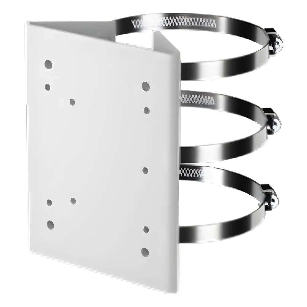 Adaptador para montaje en poste de cámaras PTZ Serie 35 Honeywell, acero, acabado blanco hueso, interior y exterior