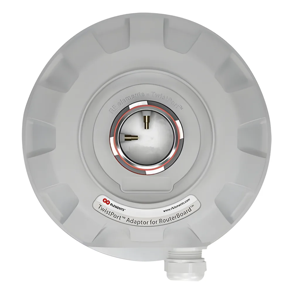 Adaptador TwistPort de metal para tablillas MikroTik modelos RBM11G, RB91x, RB71x y RB411L rango de operación 5180-6400 MHz – vista 6