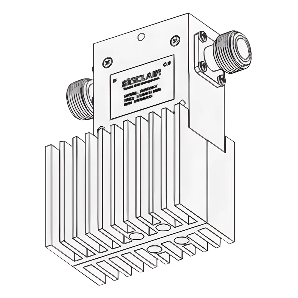 Aislador de Etapa Sencilla, 380-415 MHz, Banda Ancha de 35 MHz, Carga de 60 Watt, 125 Watt, N Hembras.