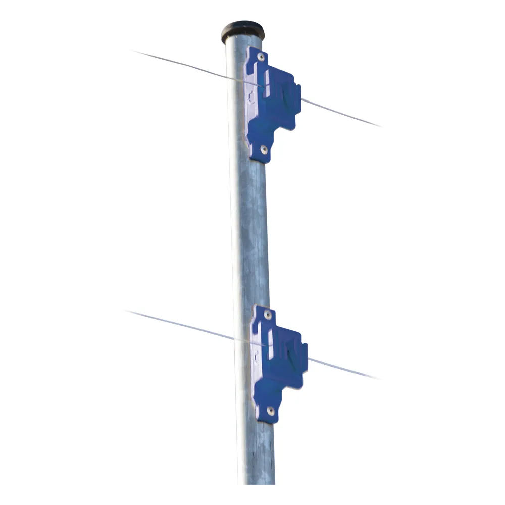 Aislador de Paso Azul Reforzado para Cercos Eléctricos / Aislamiento hasta 18 kV / Resistente a Clima Extremo / Polipropileno y Policarbonato