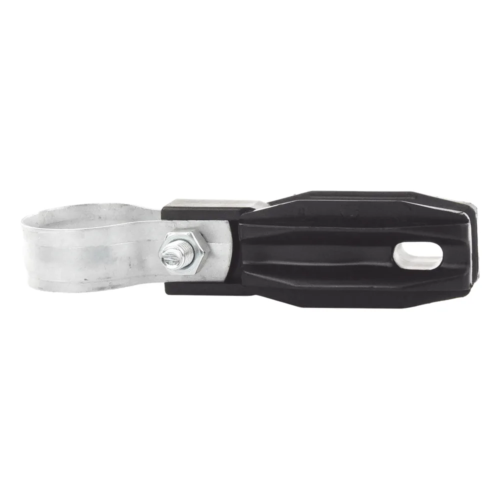 Aislador de Paso o Esquina con Abrazadera / 33-38 mm / Resina Virgen 100% / Anti-Arqueo / Tubería de Malla Ciclónica