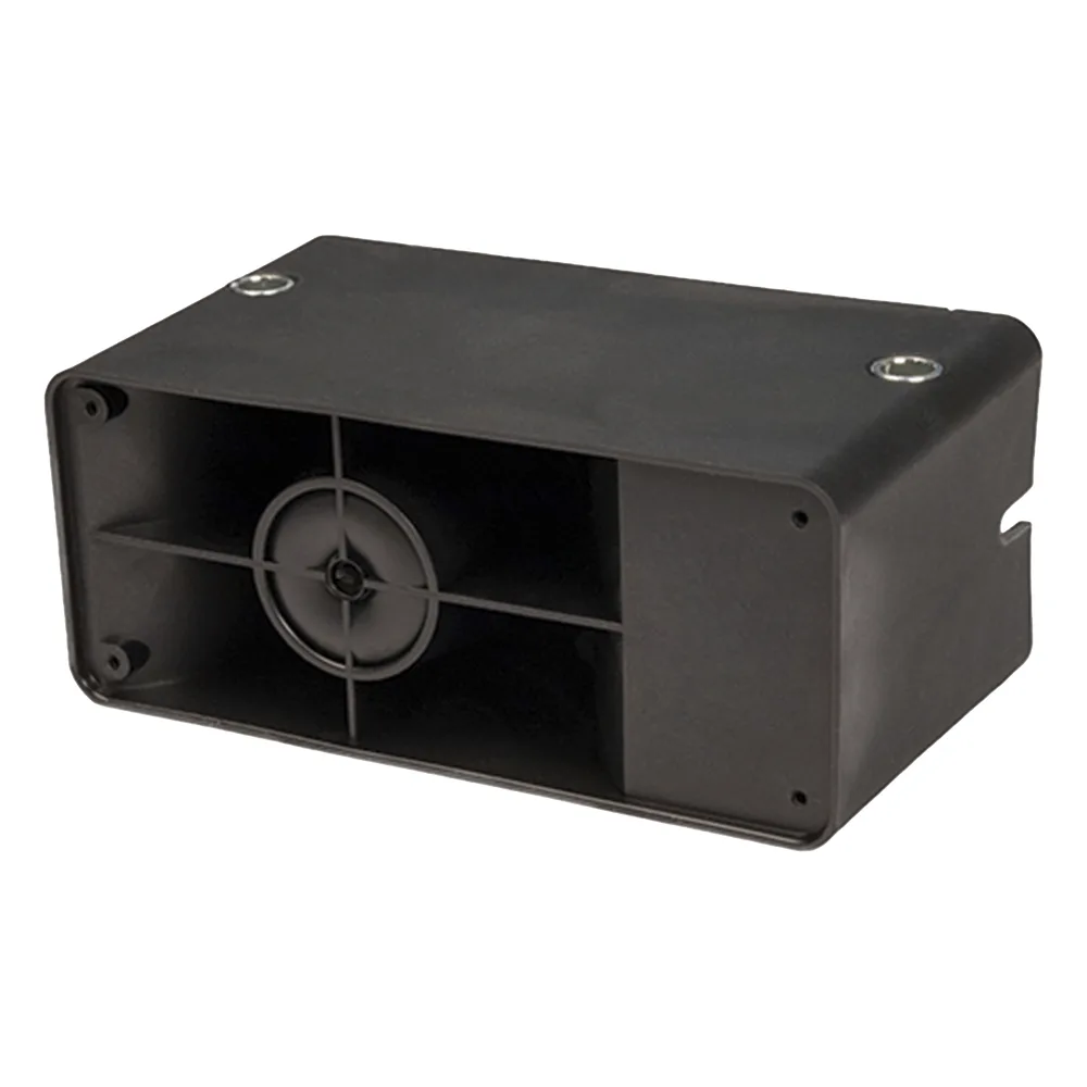 Alarma de reversa vehicular con montaje universal, 12-24 Vcc, 117 dBA