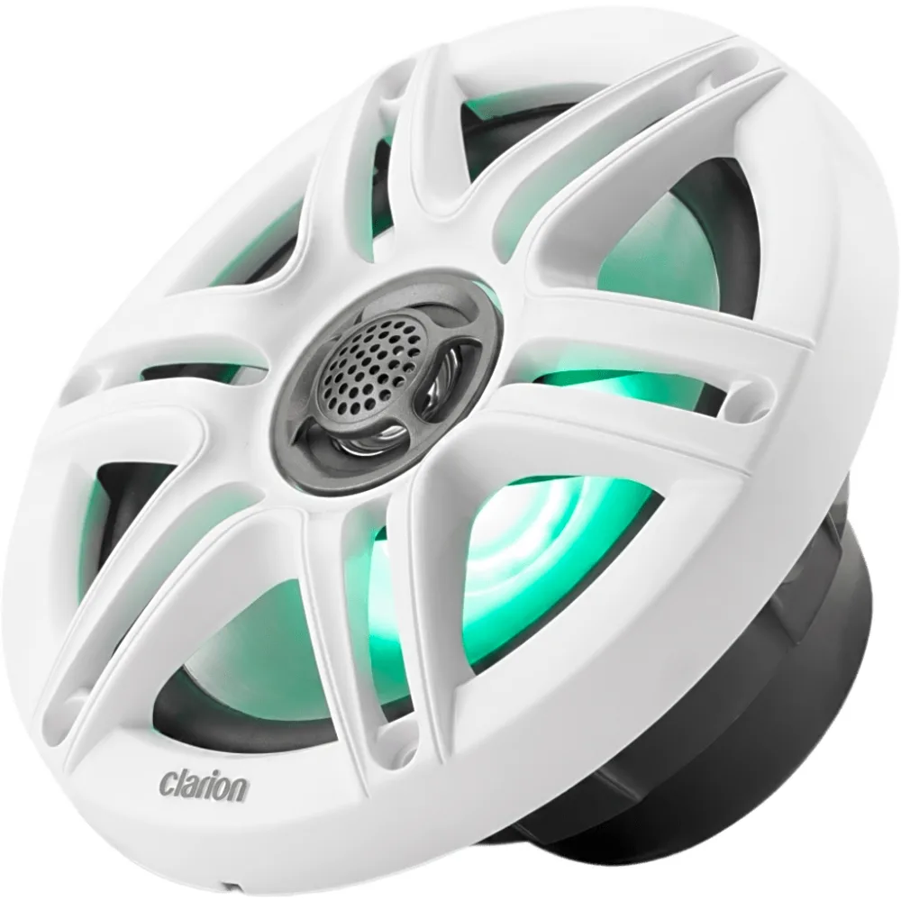 Altavoces náuticos Clarion® CMS Coaxial 6.5" / 30 W RMS / 4 ohm / 87 dB / 55 Hz-20 kHz / LED RGB / Montaje 5.00"-5.25" – vista 2