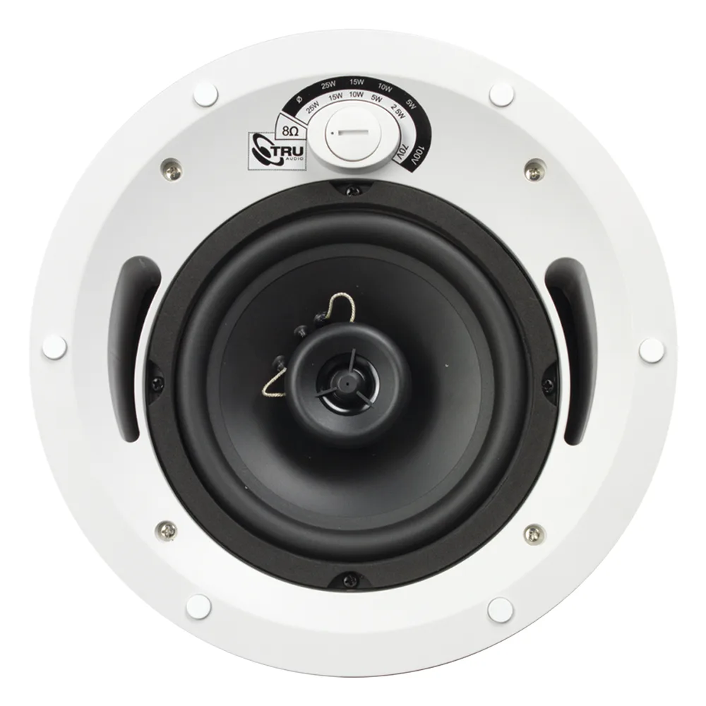 Altavoz comercial de 2 vías | 70V /100V | 8 Ohms | montaje en techo | woofer de 6.5 in | 60 Watts |
