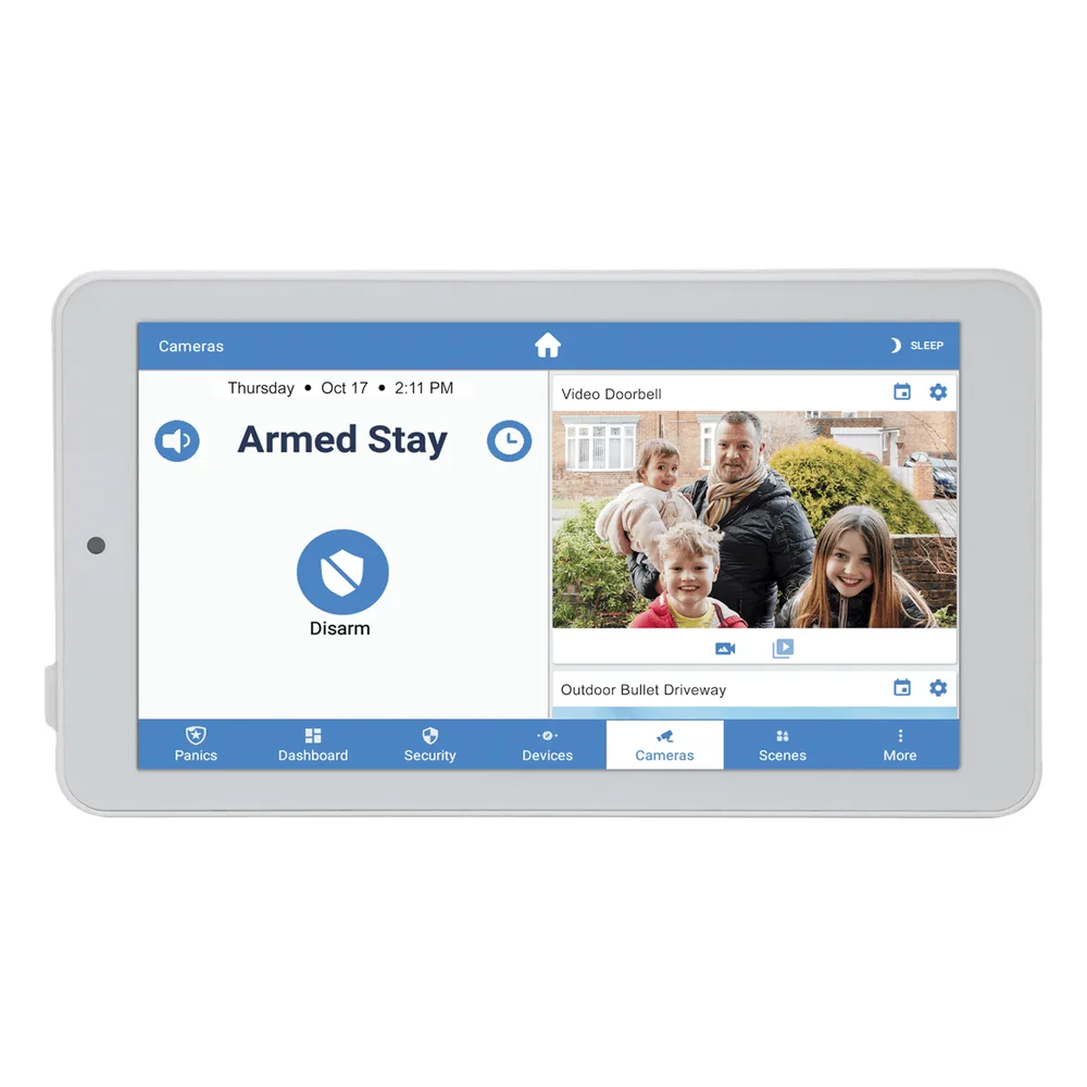 ALULA - Touchpad Slimline para Panel ALULA / Pantalla 7'' Android / Control Local de Seguridad / Montaje en Pared y Escritorio / Wi-Fi Cifrada / Batería de Respaldo