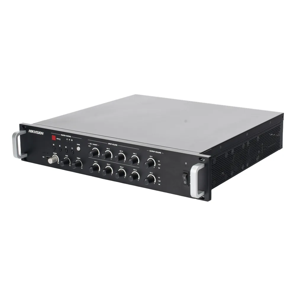 Amplificador de audio | 2 zonas de 250W  | 100V/70V | Calendarización de eventos | Biblioteca de Materiales de Audio | Entrada de Alarma – vista 4