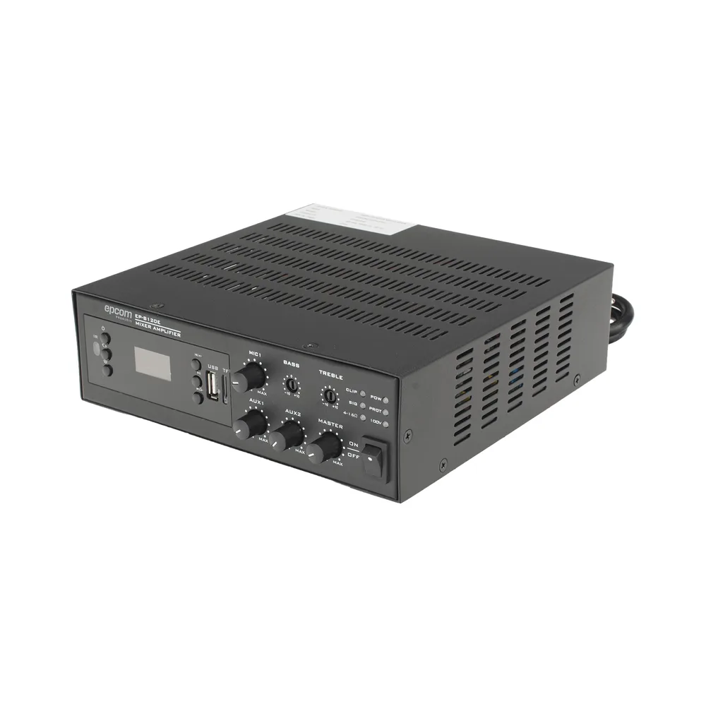 Amplificador de Potencia Digital Mini | 120W | Entrada XLR con Phantom 48V | 2 Entradas AUX | Bluetooth | Sintonizador FM | Reproducción MP3 | Protección contra Cortocircuito y Sobrecarga | 4~16&Omega; o 100V – vista 2