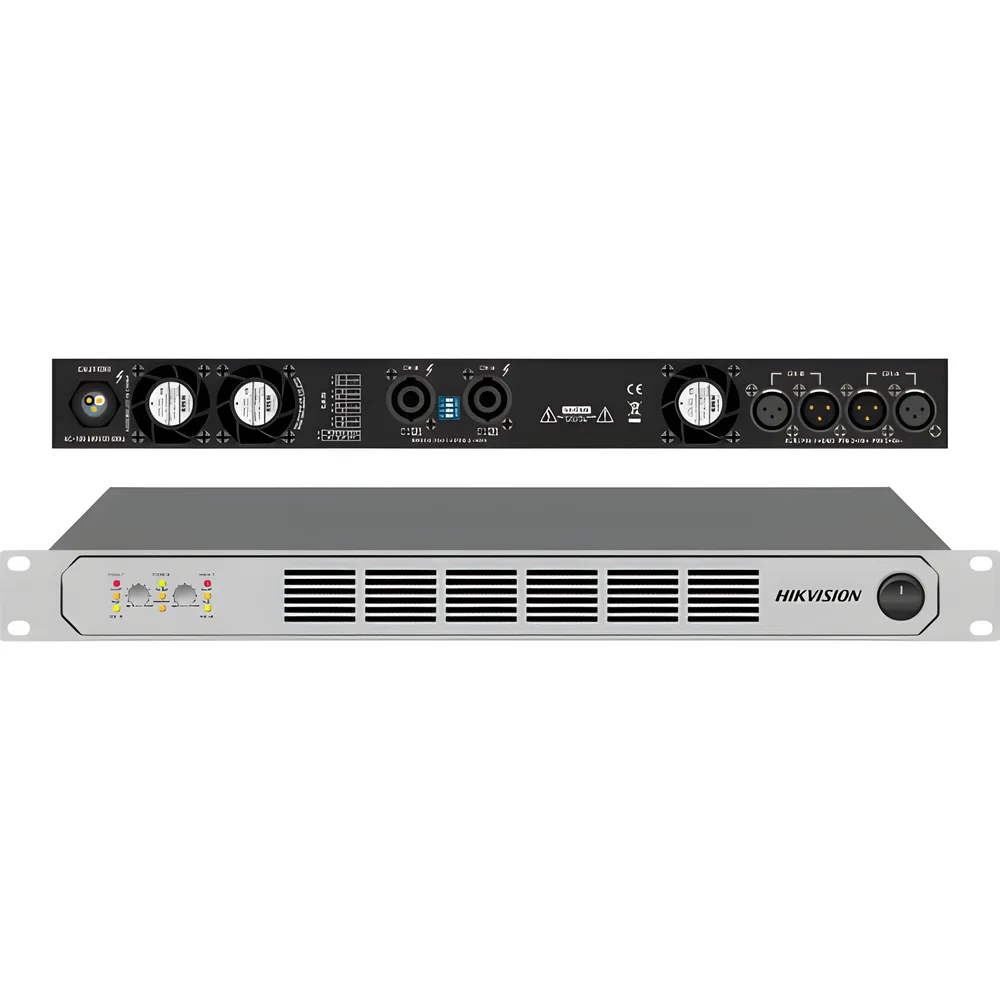 Amplificador de Potencia Profesional  / 250W 2-Zonas / Clase D / Eficiencia 90% / Modos Estéreo y Puente / PFC de Banda Ancha / Protección Integral / 1U Compacto – vista 2
