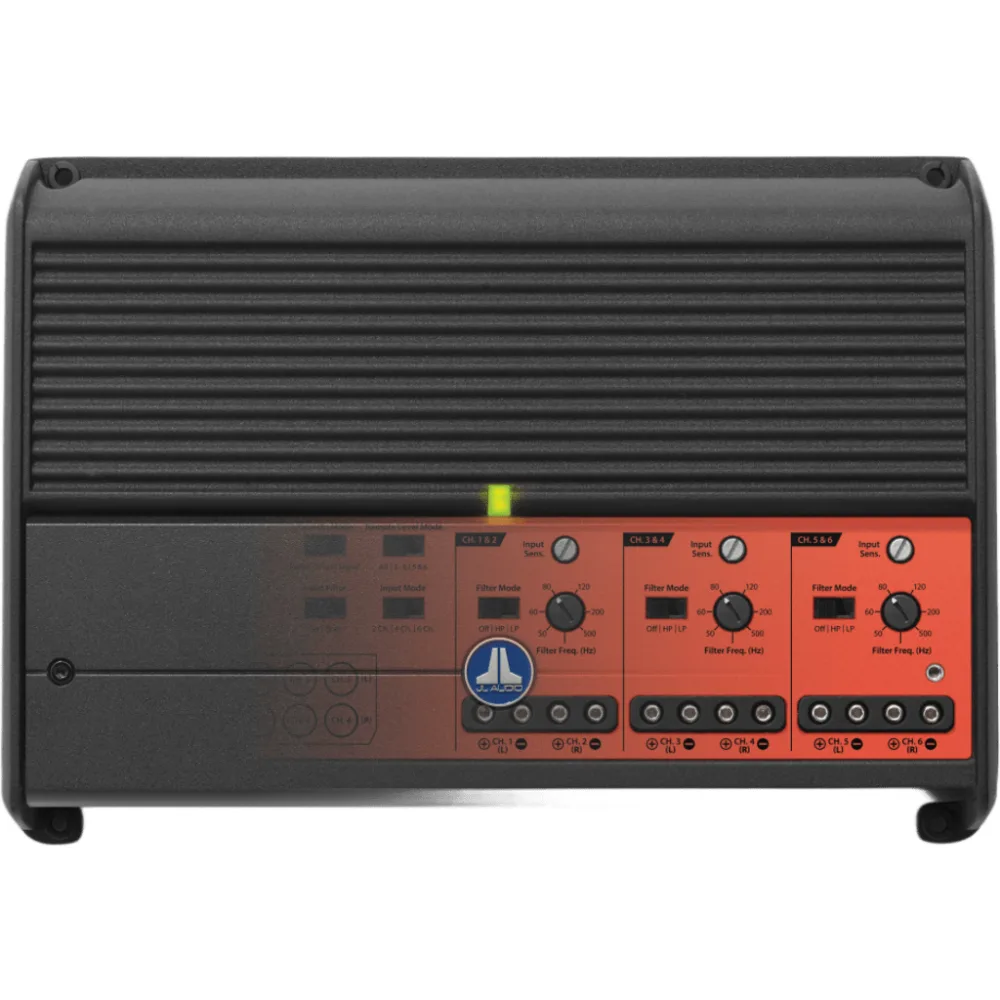 Amplificador Náutico y para Automóvil / 6 Canales / Clase D / 600 W / 24 V / Rango Completo / Procesamiento de Señales / Filtros 50 Hz-500 Hz / Control de Nivel Remoto Opcional / JL Audio XDM – vista 4