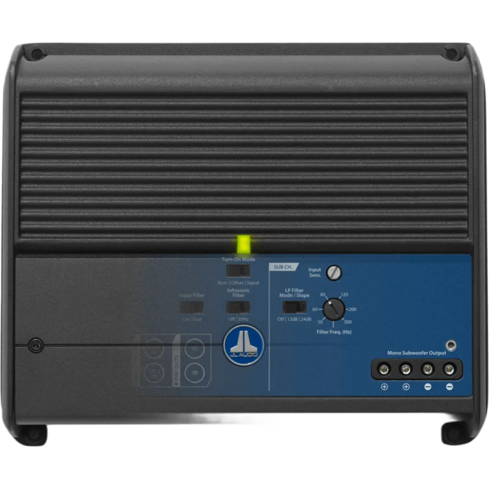 Amplificador Náutico y para Automóvil / Monobloque / Clase D / 600 W RMS a 2 Ohmios / Respuesta de Frecuencia 7 Hz-500 Hz / Filtro Infrasónico 30 Hz / Control de Nivel Remoto / JL Audio XDM – vista 4