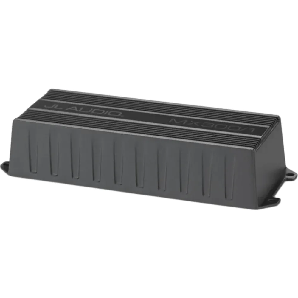 Amplificador Náutico y para Deportes de Motor / Monobloque Clase D / 300 W RMS a 2 Ω / IPX7 Resistente al Agua y Polvo / Filtro Paso Bajo 40-400 Hz / Ecualizador de Refuerzo de Graves / Control de Nivel Remoto Opcional / Fusible 30 A
