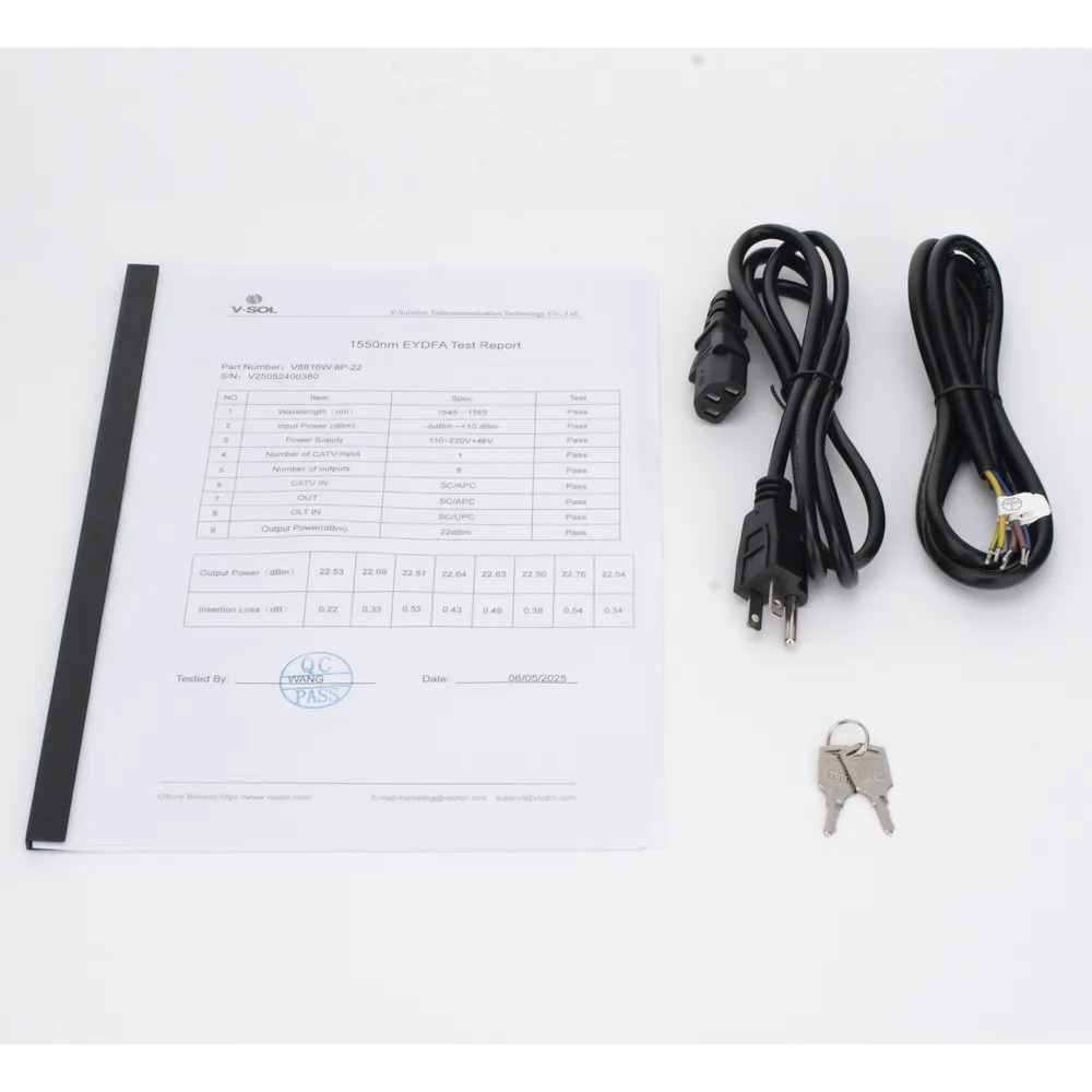 Amplificador Óptico EYDFA de 8 puertos de 1550nm – vista 7