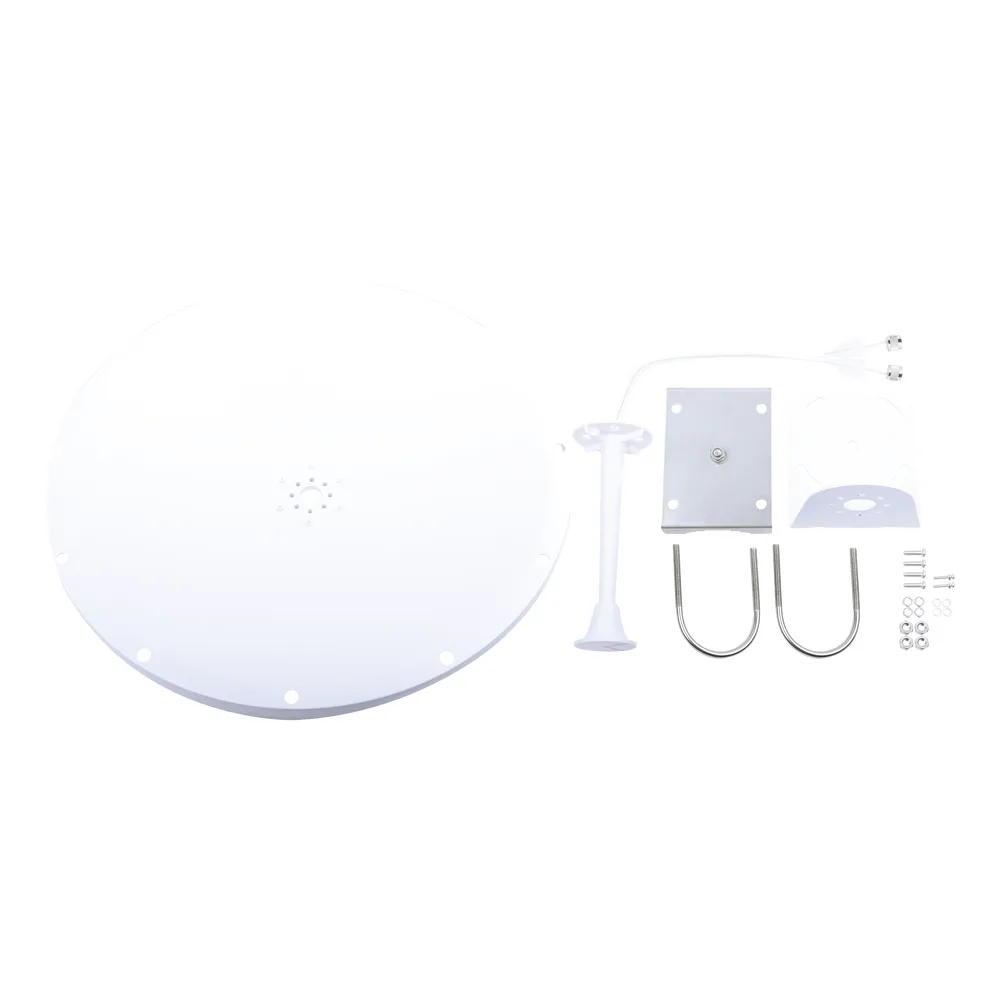 Antena Direccional con Frecuencia Extendida / 4.8 - 6.5 GHz / 28 dBi /  Jumper incluido con conector N-Macho / Polaridad en 90º y 45º / Montaje incluido para torre o mástil – vista 7
