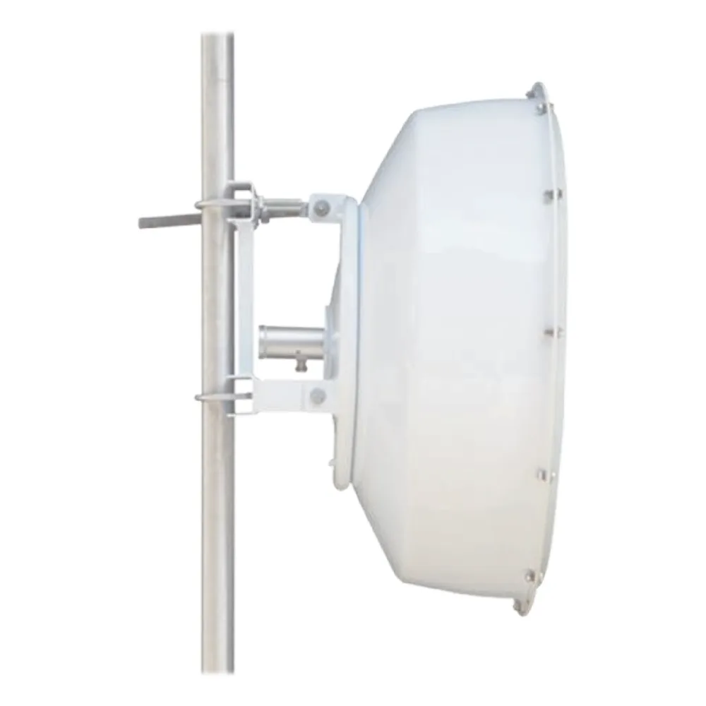 Antena direccional de alta resistencia, Ganancia 30 dBi, (4.9 -6.4 GHz), Plato hondo para mayor inmunidad al ruido, Conectores N-Hembra, Montaje incluido. – vista 2