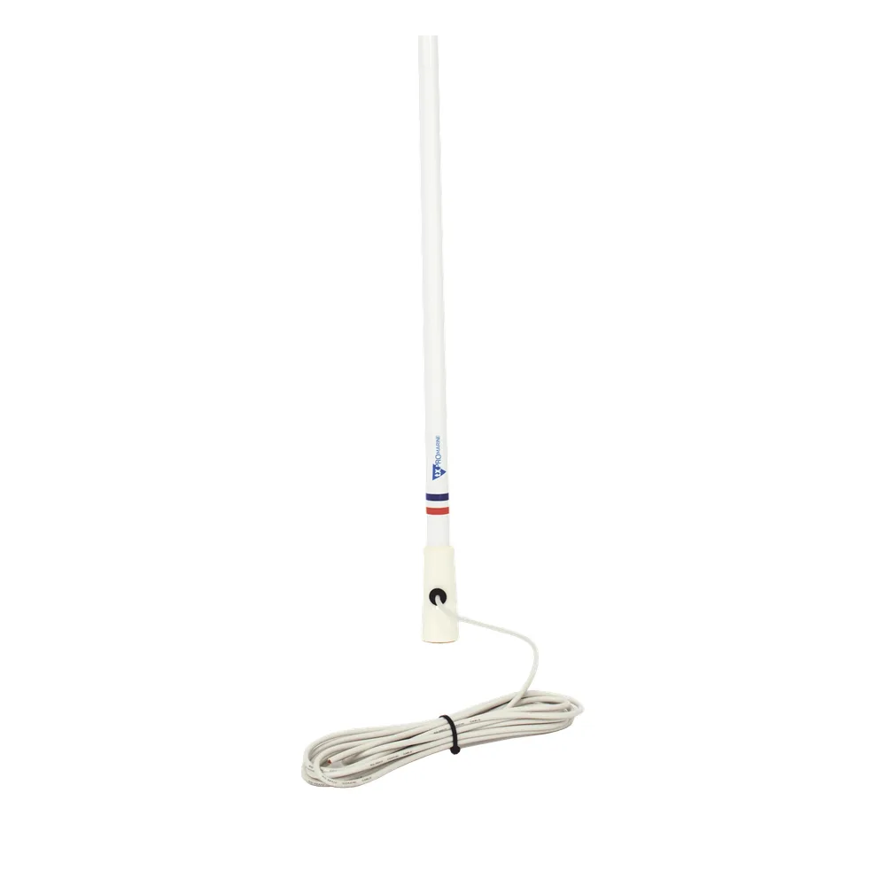 Antena Marina VHF / Fibra de Vidrio / 156-163 MHz / 6.5 dBi / Cable 10 m (32.8 ft) / PL-259 / Exterior IP67 – vista 3