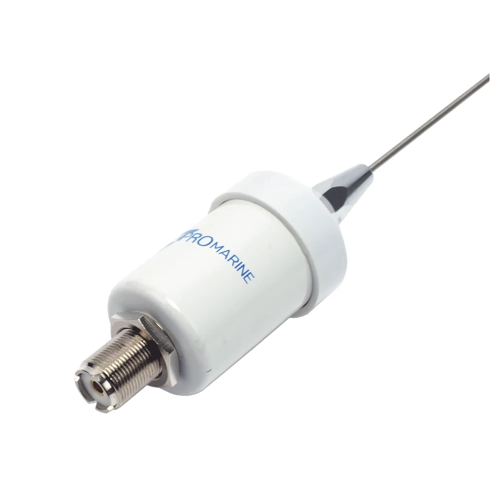 Antena Marina VHF / Látigo Acero Inoxidable / 156-163 MHz / 3.5 dBi / Cable 4.5 m (14.8 ft) / PL-259 / Montaje en L / Exterior – vista 5