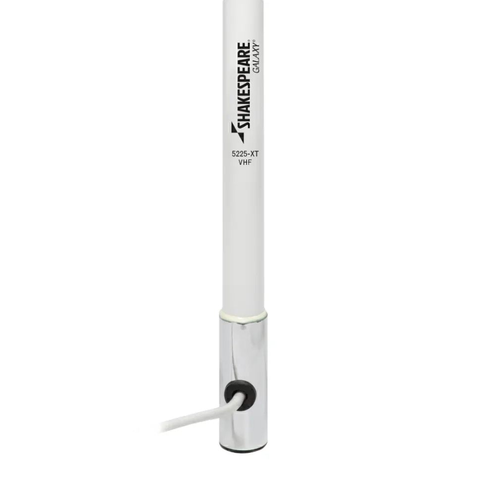 Antena Marina VHF SHAKESPEARE 5225-XT Serie Galaxy / 6 dB / 100 W / Cable RG-8/X 6.1 m (20 ft) / Contera Acero Inoxidable / 2.4 m (7.9 ft) / Banda Marina VHF – vista 2