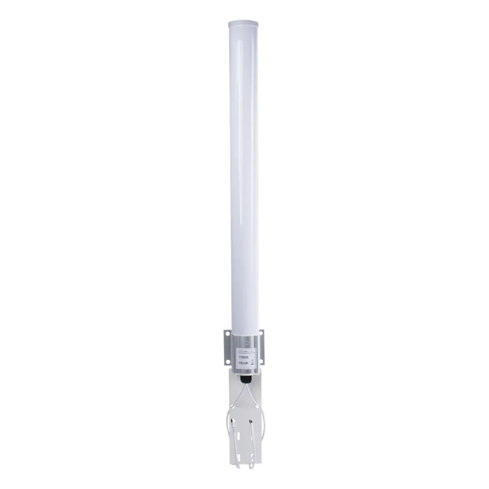 Antena Omnidireccional en 2.4 GHz, Rango de Frecuencias (2.3 - 2.5 GHz), Ganancia de 10 dBi, Doble Polaridad MIMO 2x2, Incluye Jumpers