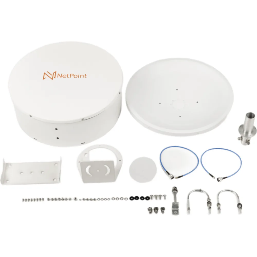 Antena Parabólica Banda Ultraancha / 4.9-7.2 GHz / Ganancia 34 dBi / Dual Slant 45°-90° / 96 cm (37.8 in) / Fibra de Vidrio / Conector Dual N-Hembra / Jumper Incluido – vista 5