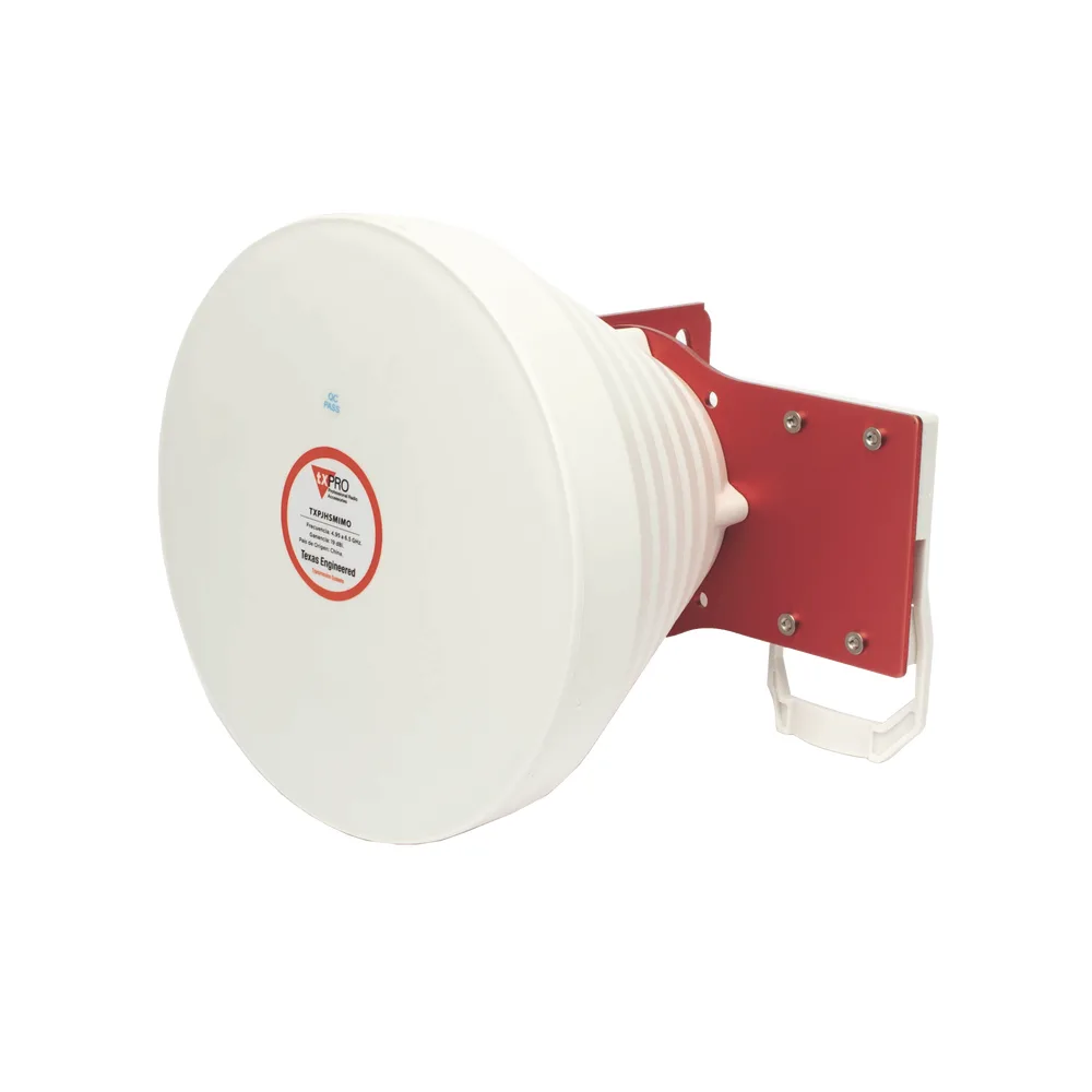 Antena Tipo Horn de 30 °, 19 dBi, 4.9-6.5 GHz, Ideal para ambientes de alto ruido,  Tipo de conector N-Hembra, con montaje y jumpers incluidos – vista 2