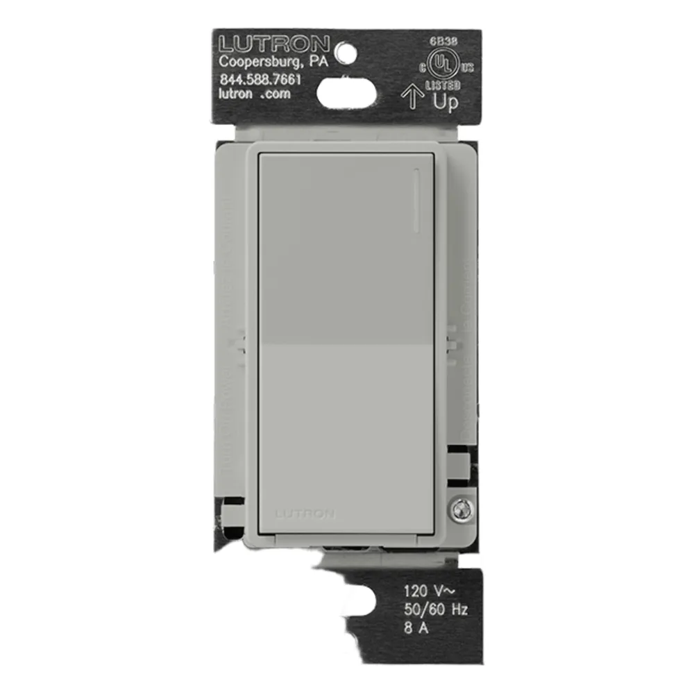 Apagador de pared táctil con neutro para iluminación de 8 A y motores de hasta 5.8 A, Pebble, RadioRA 3