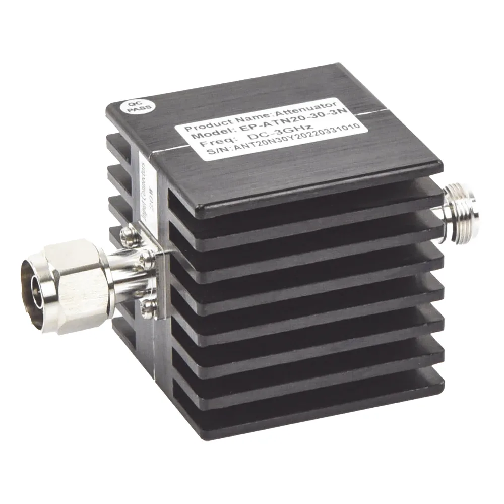 Atenuador en Línea de 30 dB / 20 Watt Máx. / CD-3 GHz / Interiores / N macho - N hembra.