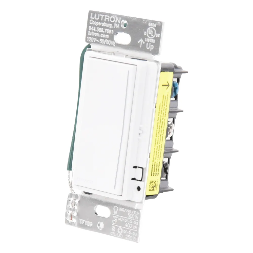 Atenuador táctil Sunnata Pro con barra de luz LED, cable neutro requerido, línea RadioRA 3