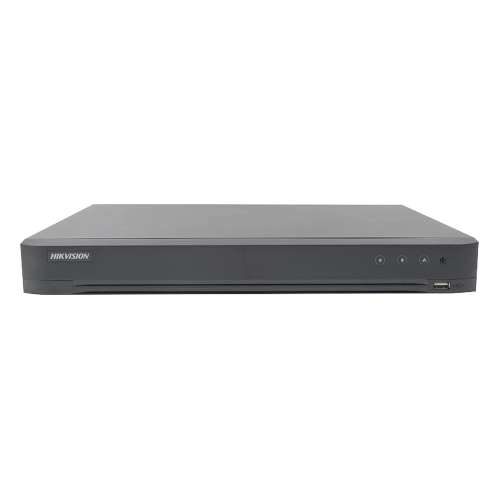 [Audio Bidireccional] DVR 32 Canales TurboHD + 8 Canales IP / 5 Megapixel Lite - 3K Lite / Acusense / Reconocimiento Facial  / Audio por Coaxitron / 2 Bahías de Disco Duro / H.265+ / Salida de Video en Full HD – vista 3