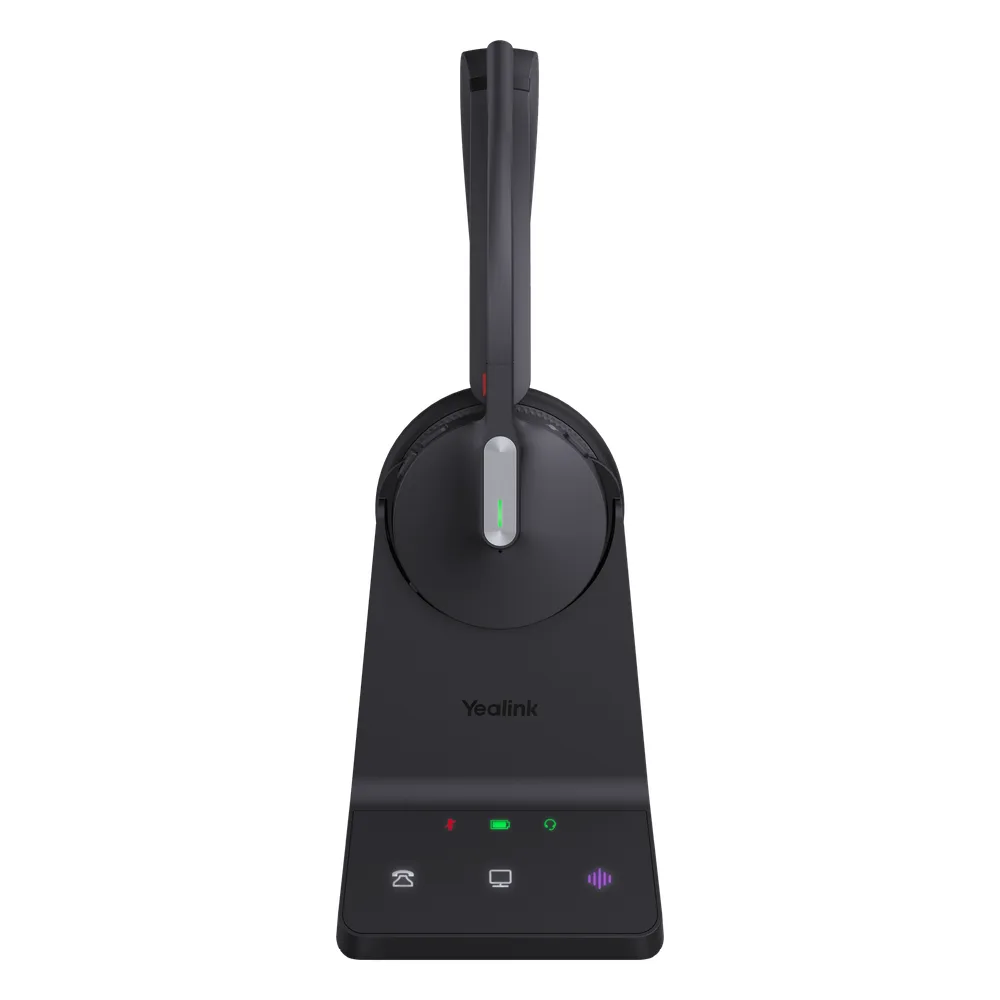 Auriculares estéreo Yealink WH64 edición UC/ Base DECT y auriculares con Bluetooth integrado/ Triple conexión/ Cancelación de ruido con 3 micrófonos – vista 2