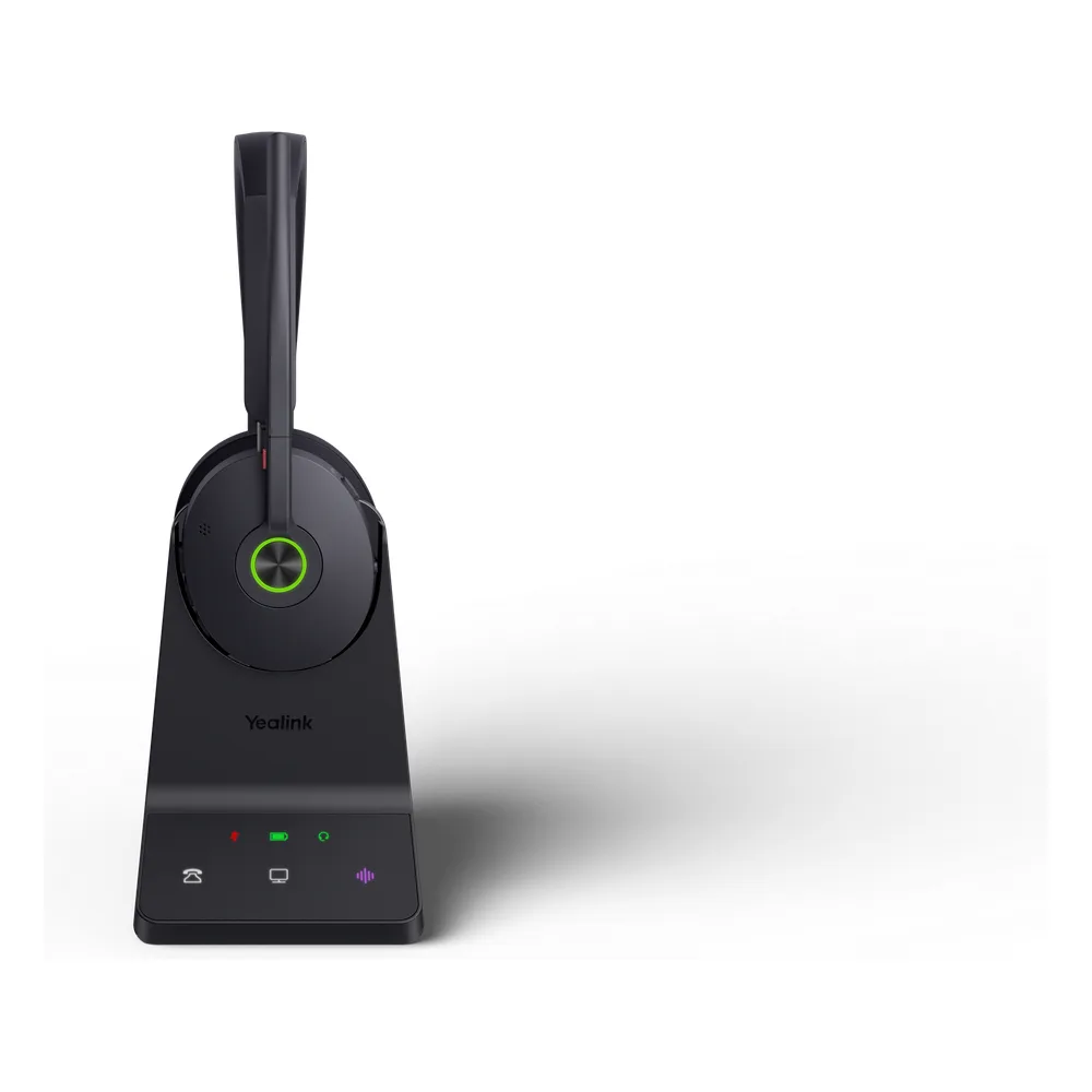 Auriculares estéreo Yealink WH68 edición MS/ Base DECT y auriculares con Bluetooth integrado/ Cancelación activa de ruido/ Triple conexión – vista 2